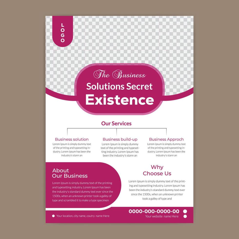 modern and simple flyer design for business. vector
