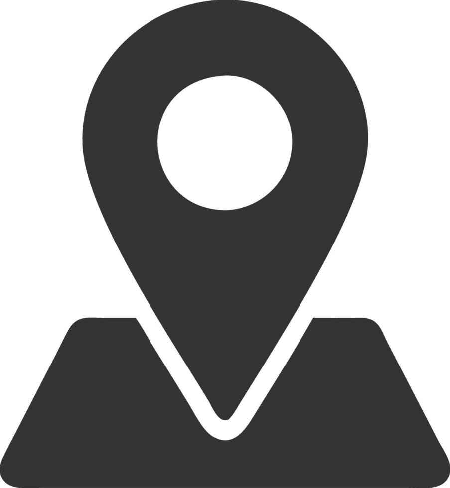 location pinblack fill icon vector
