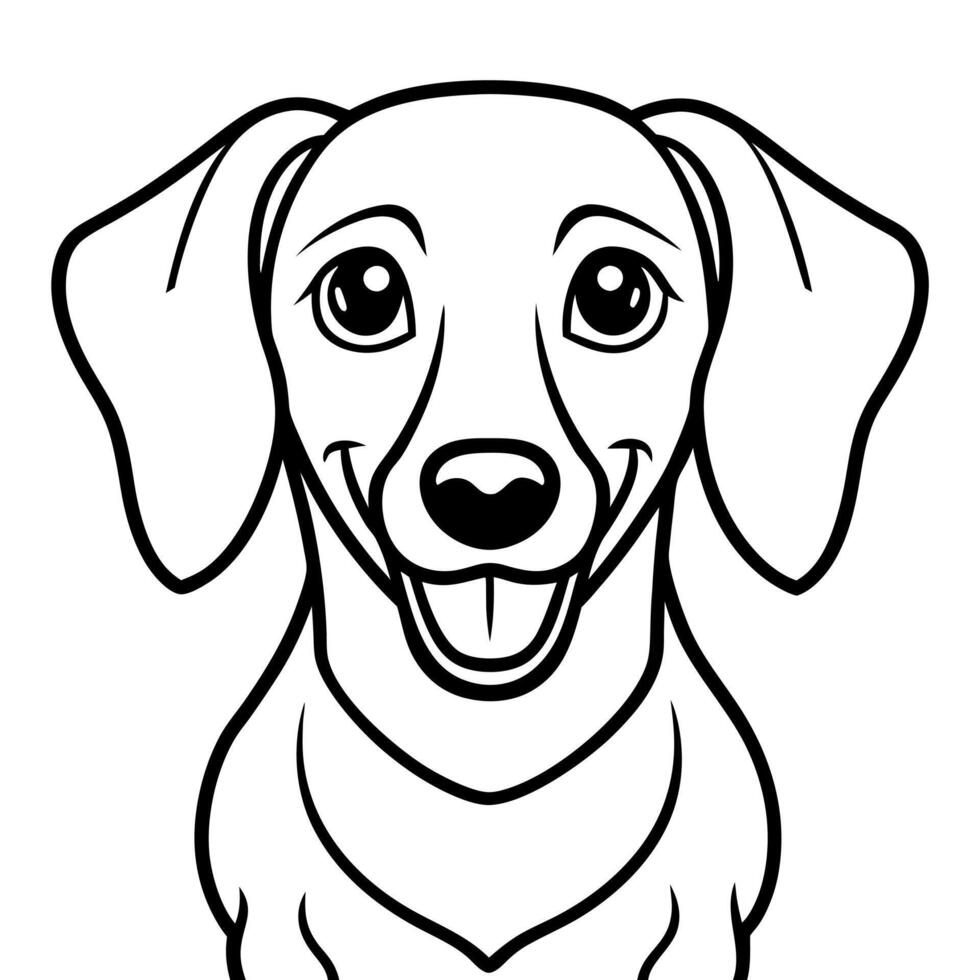 Dachsador dog smiles icon vector