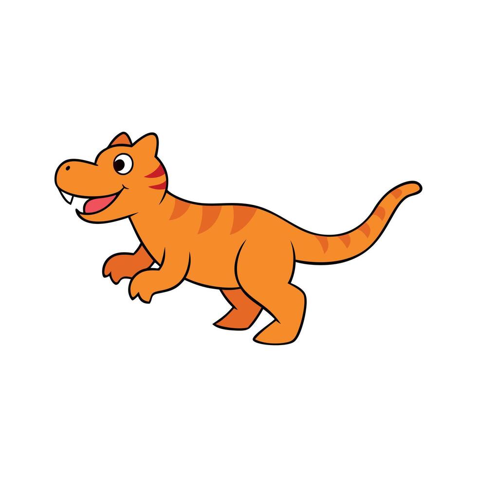 Dinofelis tiger play icon vector