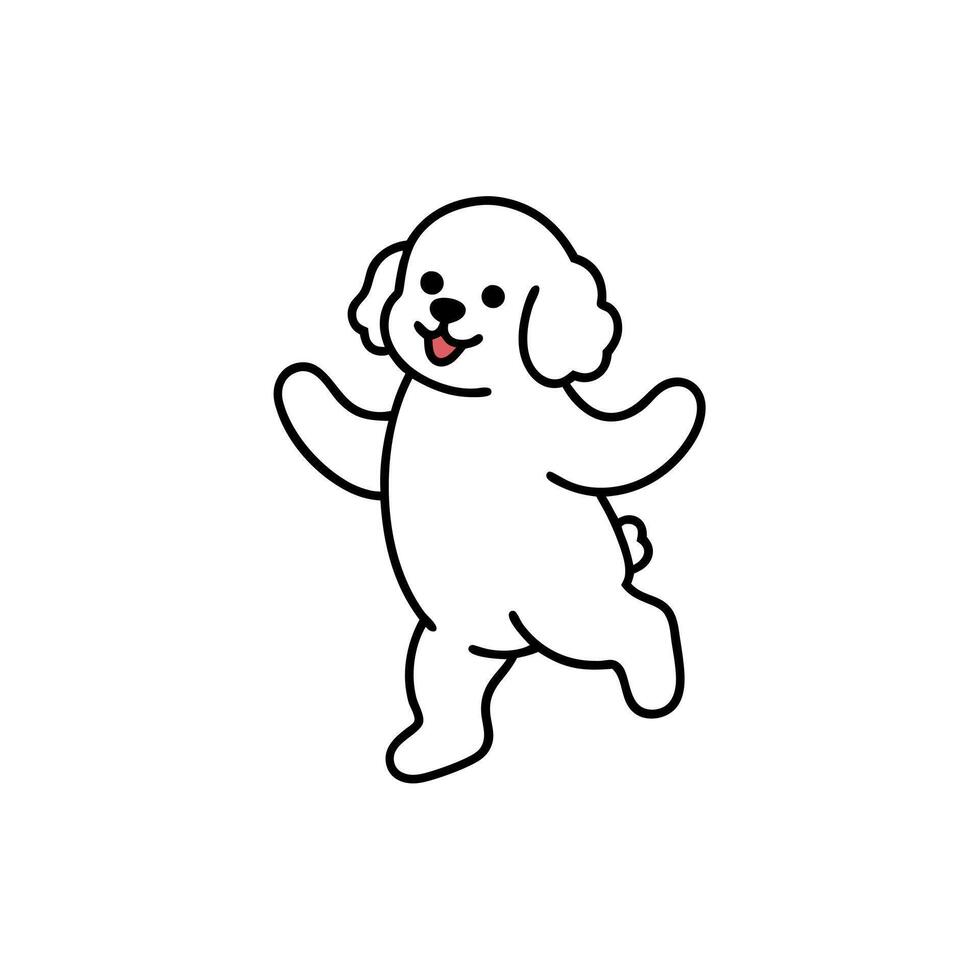 Eskipoo dog dancing icon vector