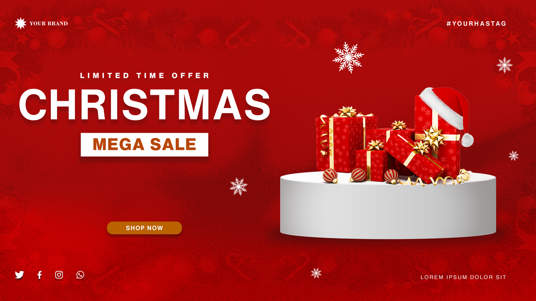 Web Banner Chrismash psd