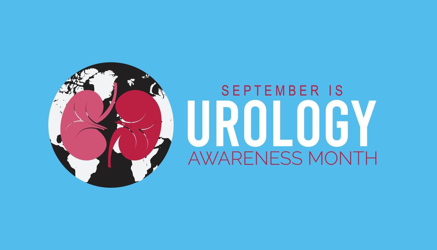 Urology awareness month is observed every year on September.Holiday concept. background, placard, banner design template illustration background design. vector