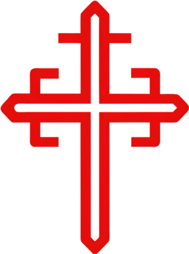 Ancient Christian Symbol, Saint Thomas Cross Clipart. AI-generated. png
