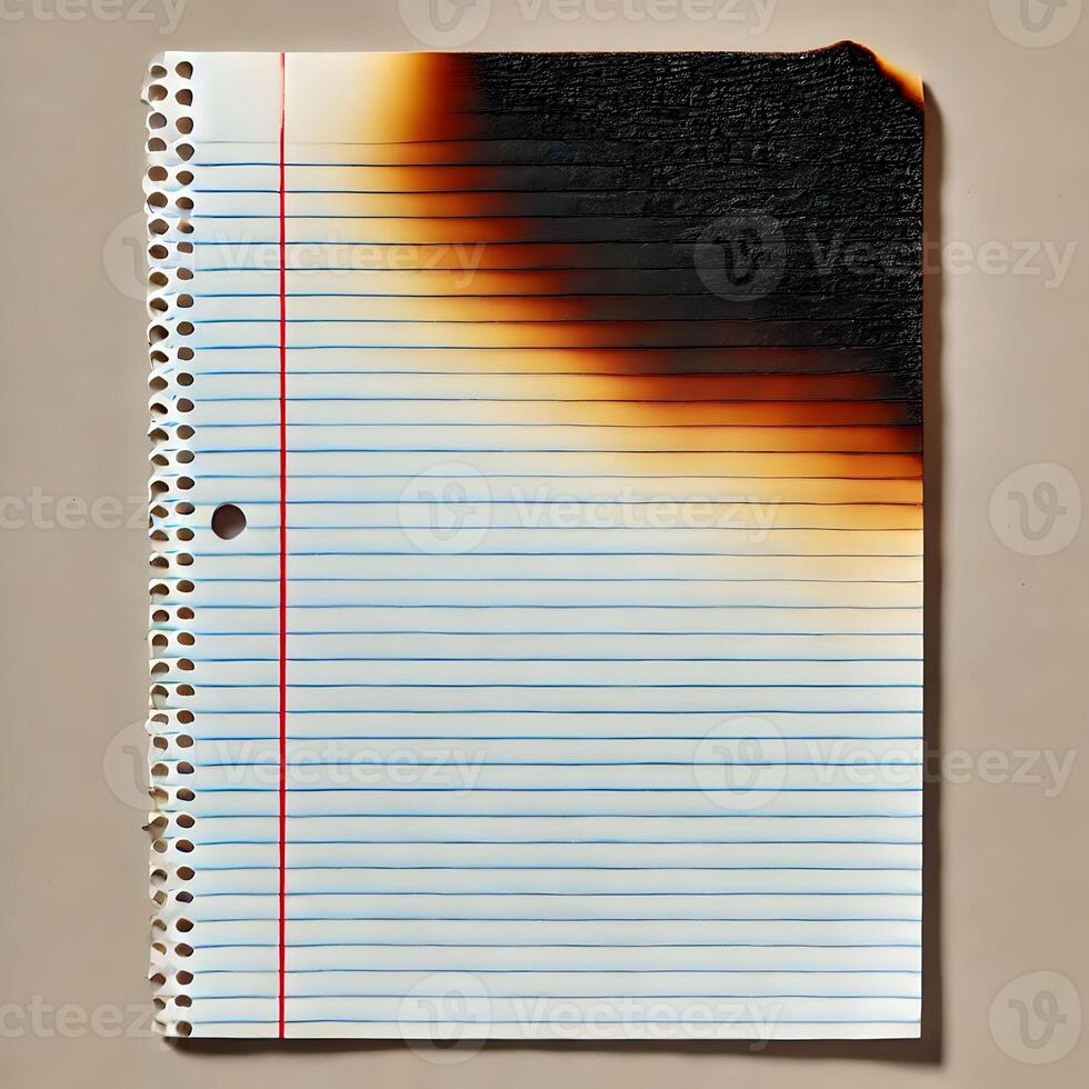 open notebook with blank pages photo