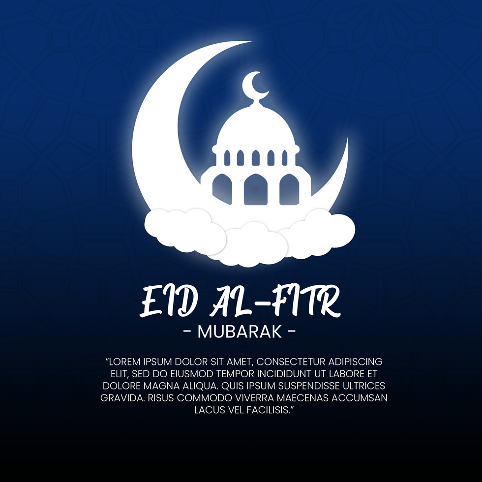 Eid-fitr square template for social media psd