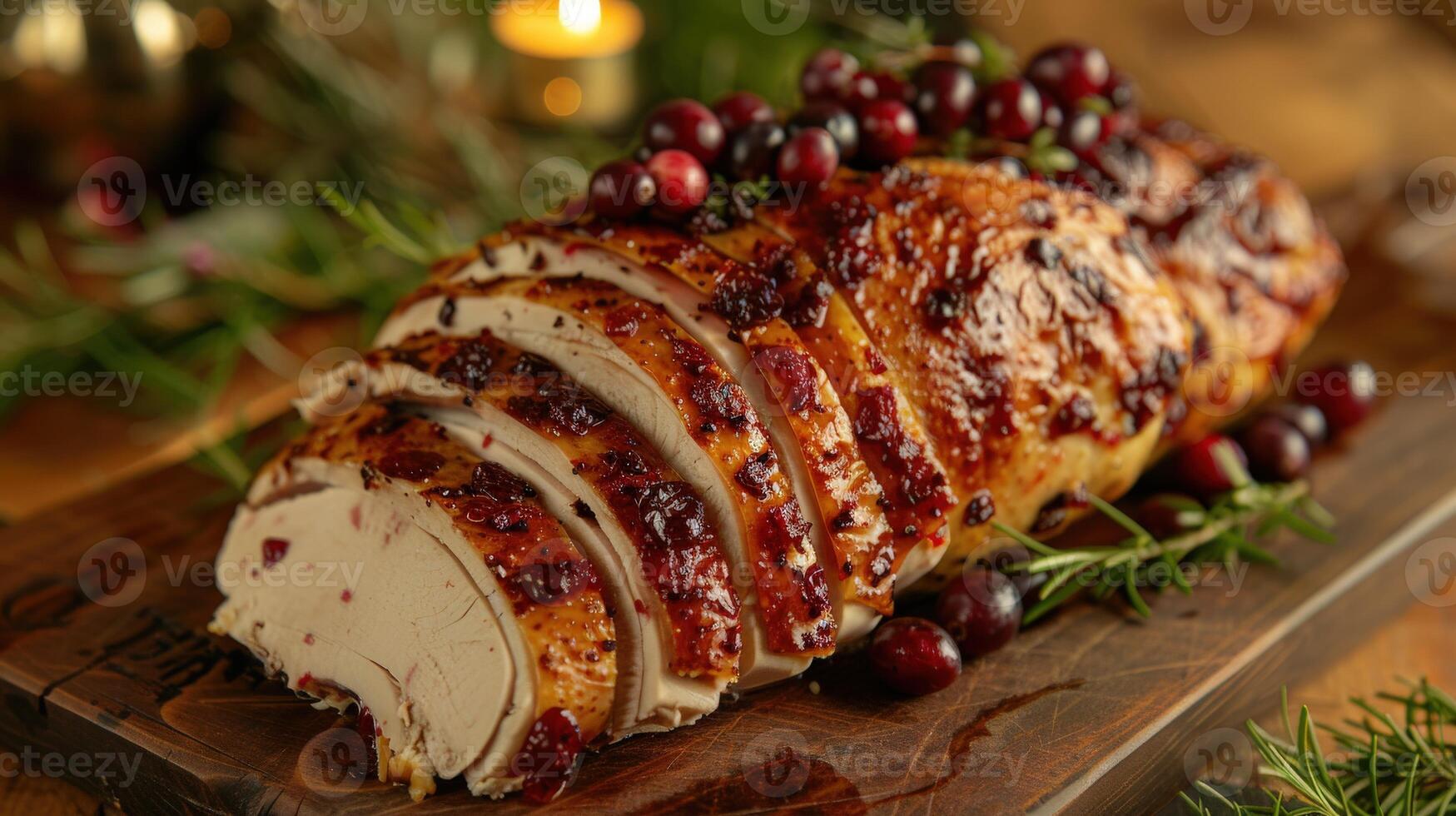 Sliced Cranberry-Glazed Turkey photo