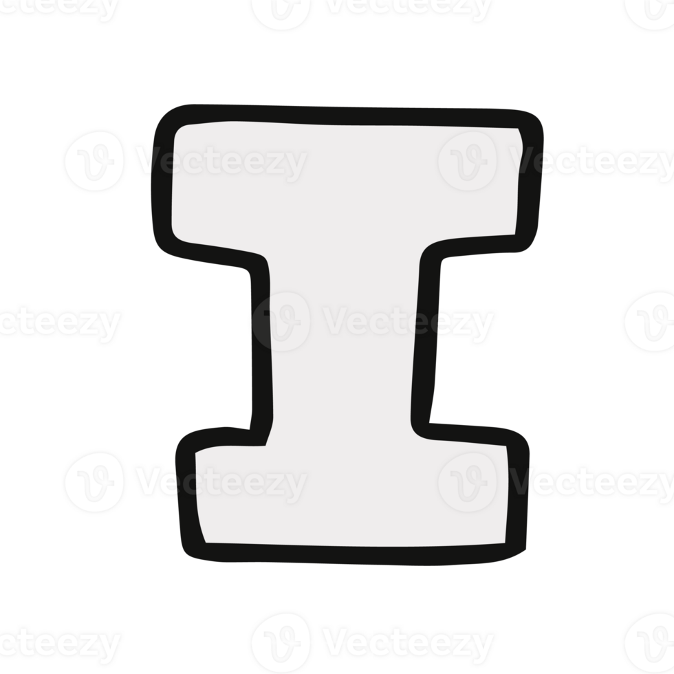 Doodle hand draw illustration elements, cute decoration, Black and White. On Transparent Background. png
