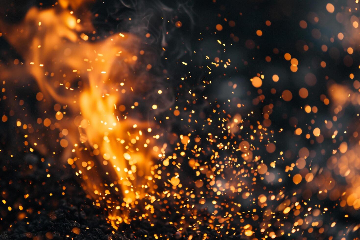 Abstract Experimental  with steel foundry background Dynamic Nature of sparks and flames erupting from steel foundry capturing the raw energy of metal casting photo