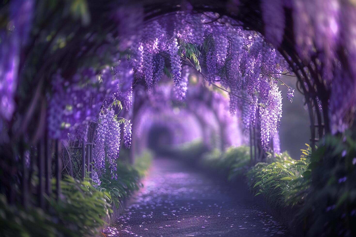Nature Majestic WisteriArch  nature background photo