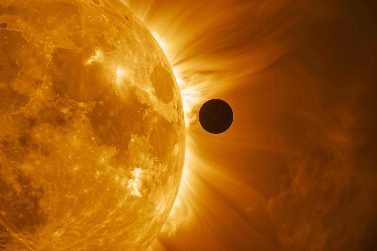 Serenity Mercurys Transit Across the Suns Disk Rare Astronomical Event Captured with Precision Background and Nature photo