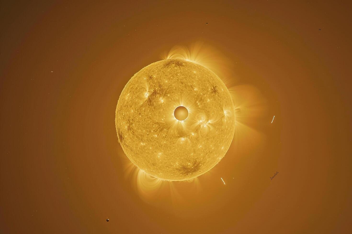 Serenity Mercurys Transit Across the Suns Disk Rare Astronomical Event Captured with Precision Background and Nature photo