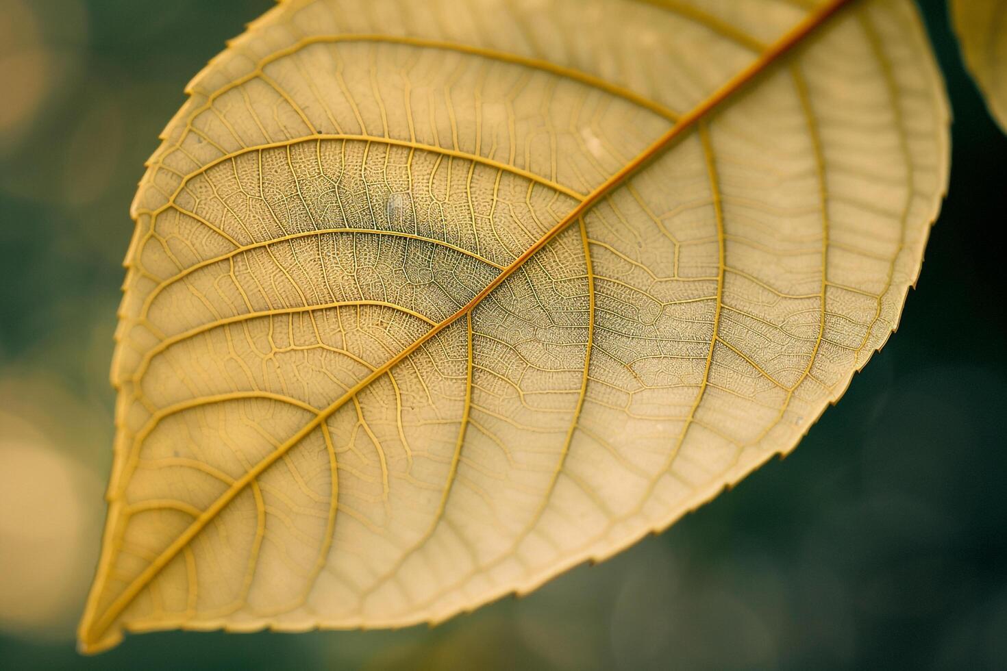Rich Leaf Veins on ed Leaf Background Nature photo