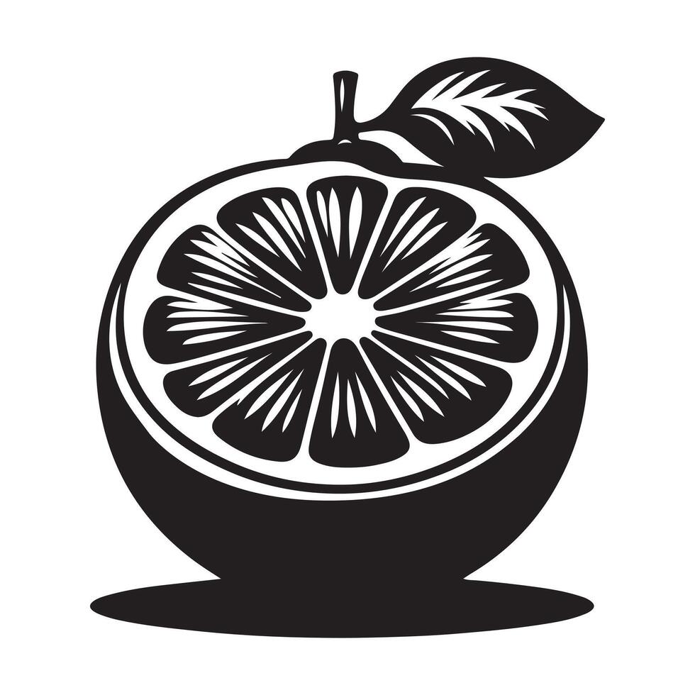 A figure in lemon-black against a white background vector