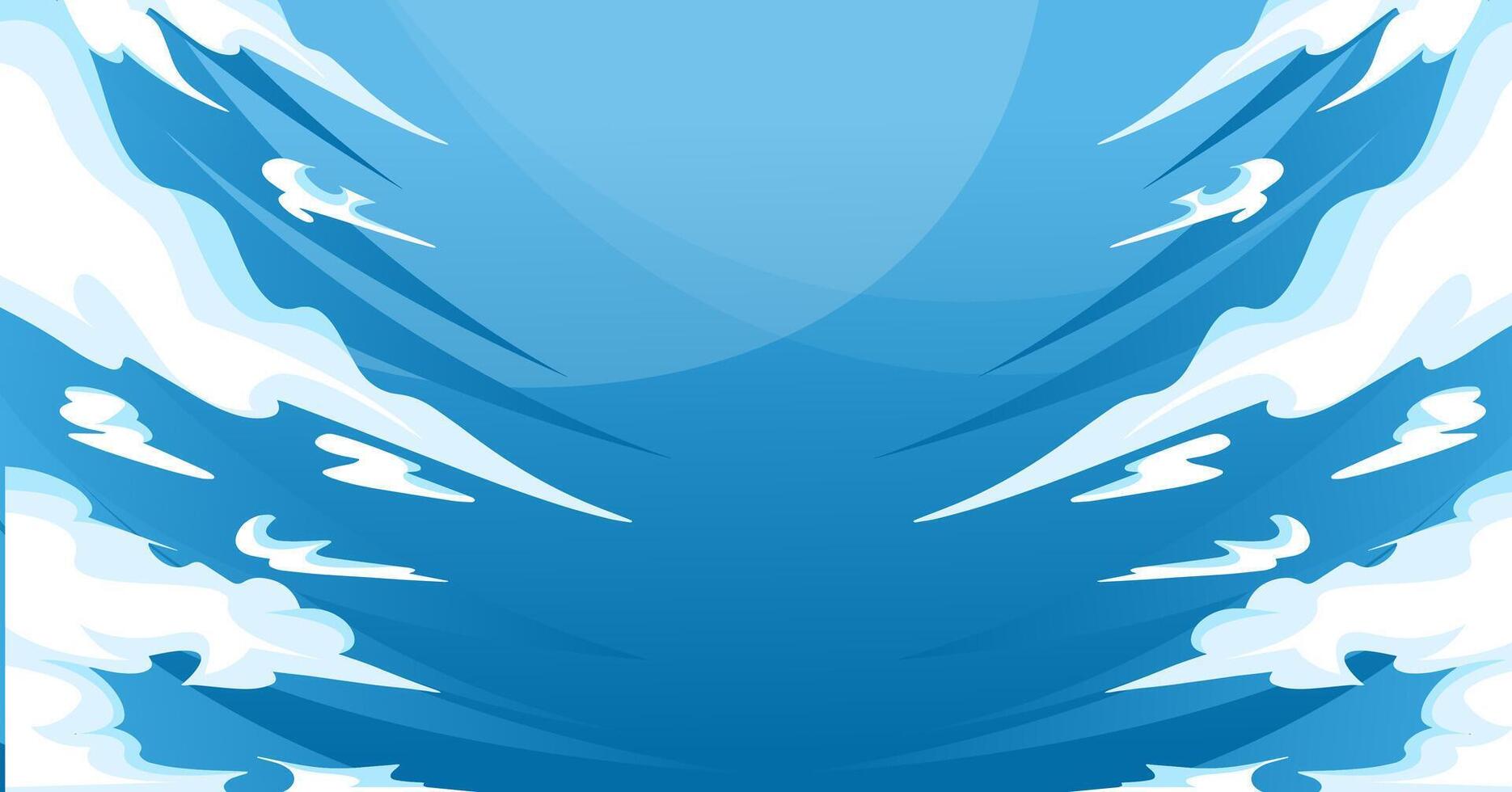 Anime cloud in blue,cloudy air design vector