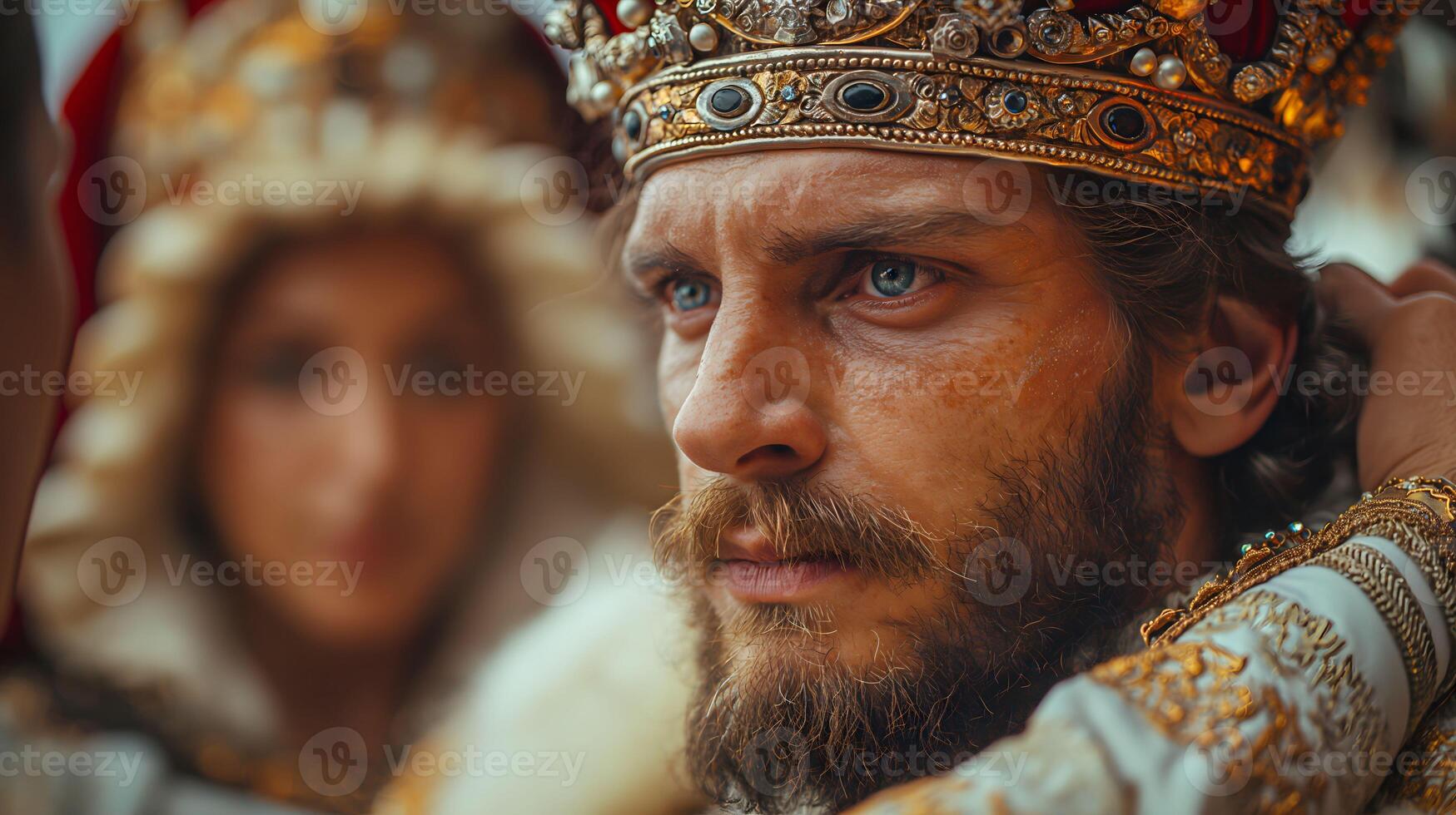 Biblical Story, Solomon Becomes King of Israel, Replacing His Father David photo