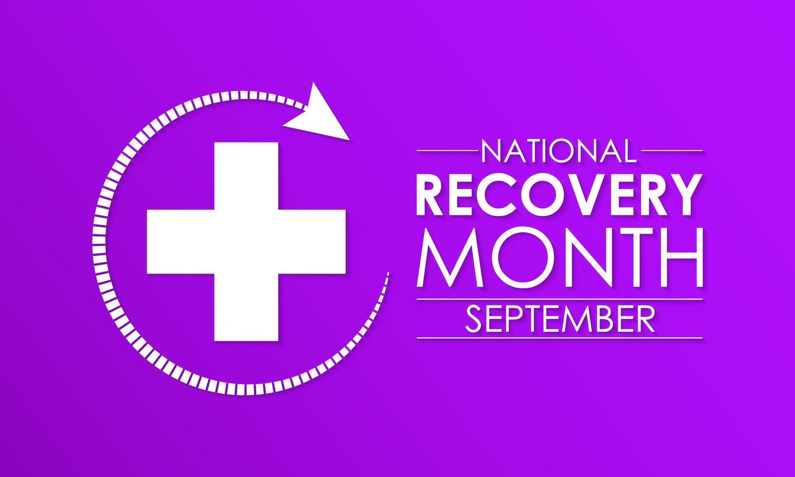 National Recovery Month is observed every September in the United States to raise awareness about mental health and substance use.Calligraphy Realistic Teal Ribbon. Banner poster, flyer and background vector