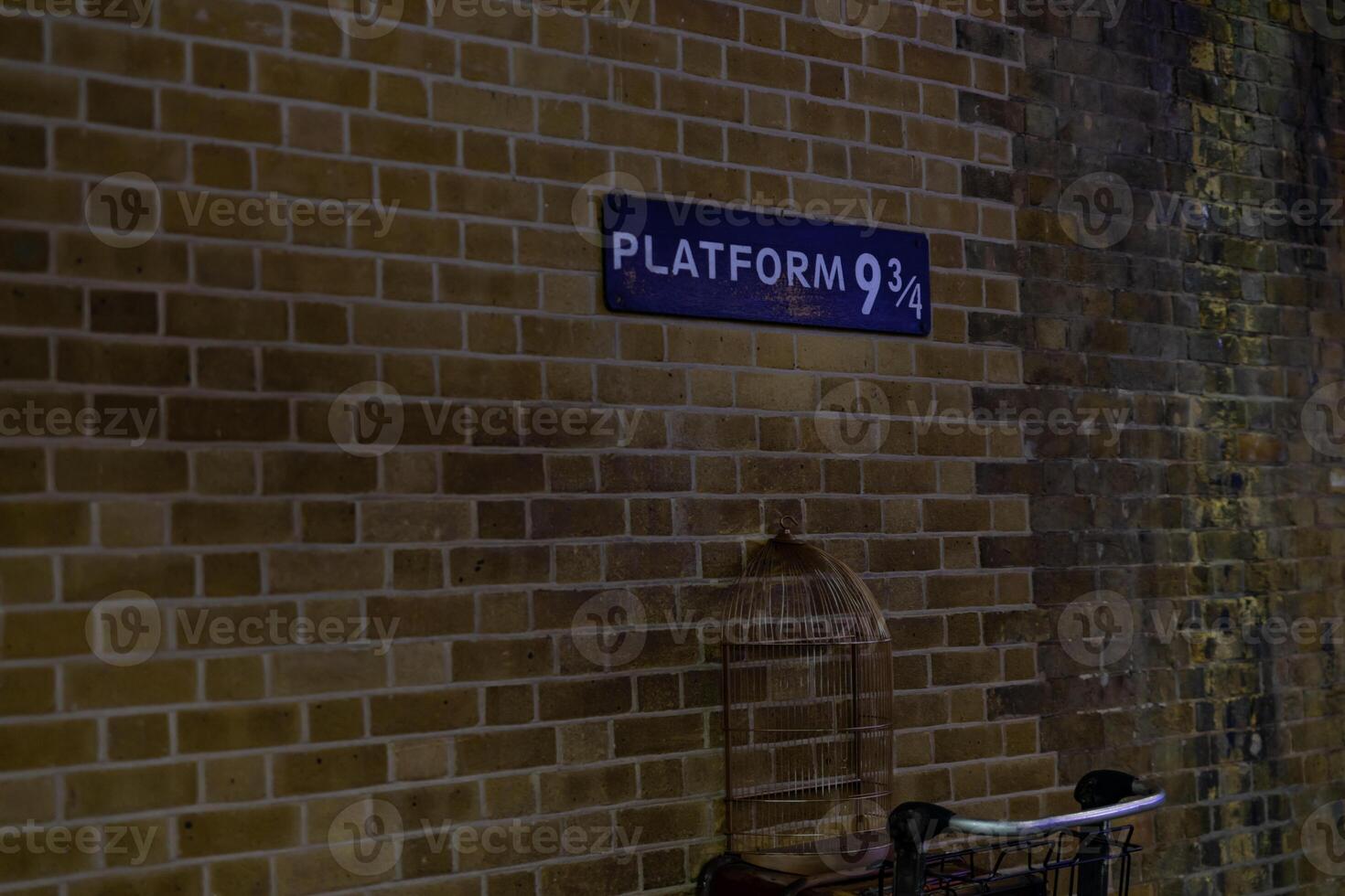 London UK 01.02.2023 The Famous Harry Potter Platform 9 34 in London, a Magical Portal to Hogwarts photo