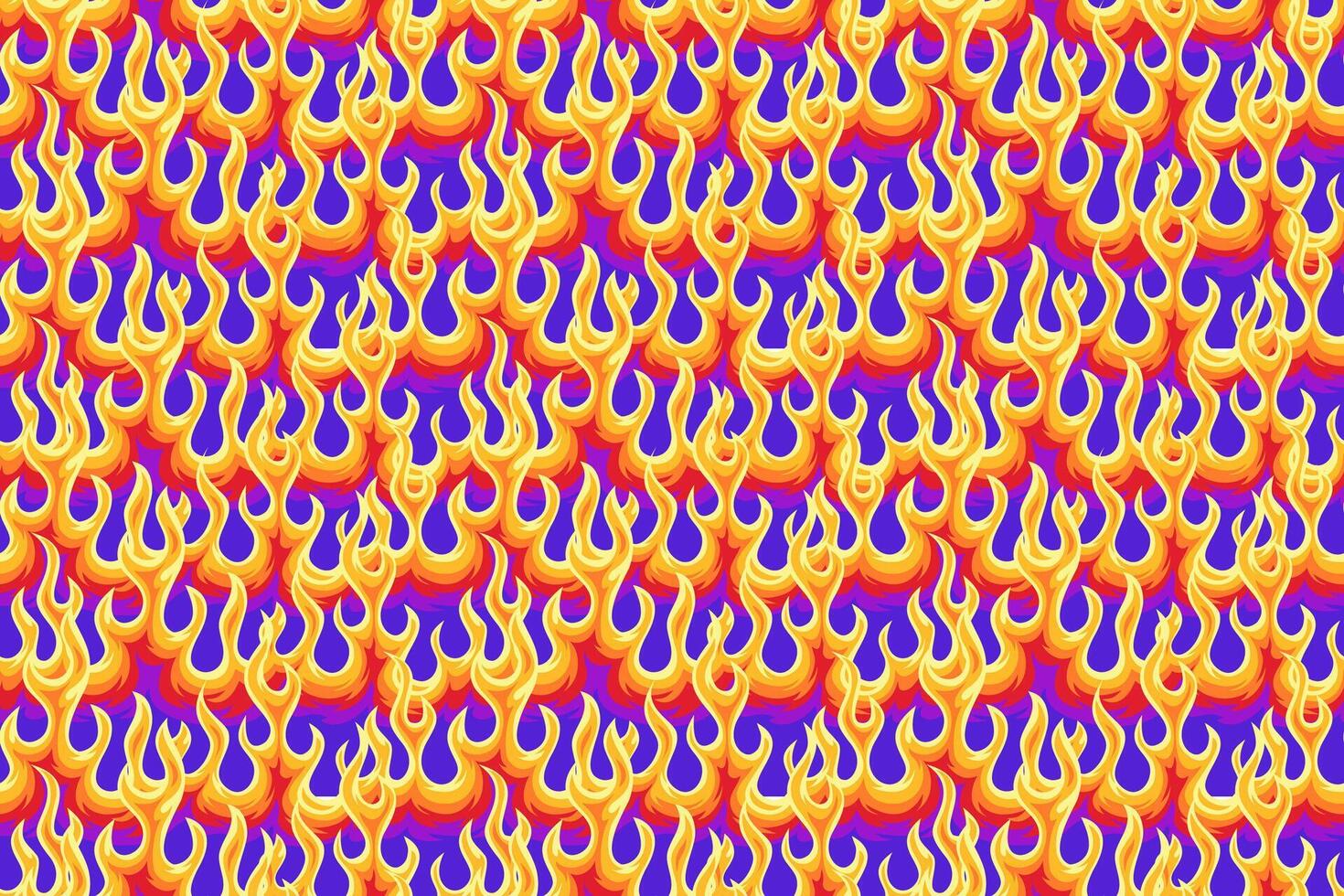 vintage blue red orange fire seamless pattern for print on textile, wrapping,banner, card. abstract fire pattern on black background. old school flaming pattern. retro flame seamless pattern vector