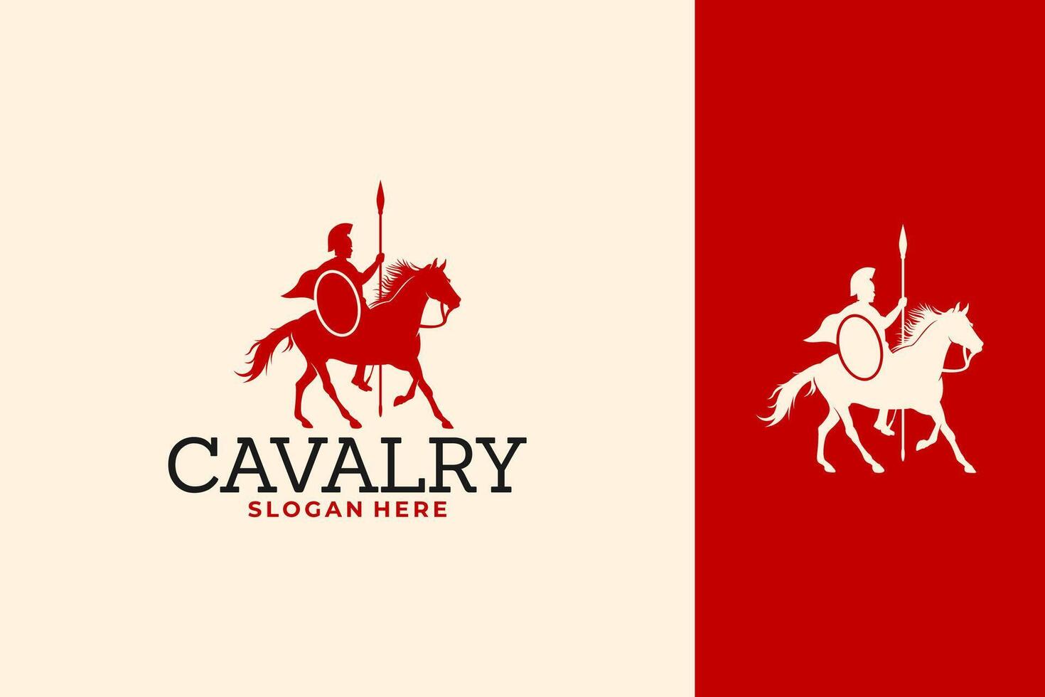 Warrior Cavalry Knight Logo vector