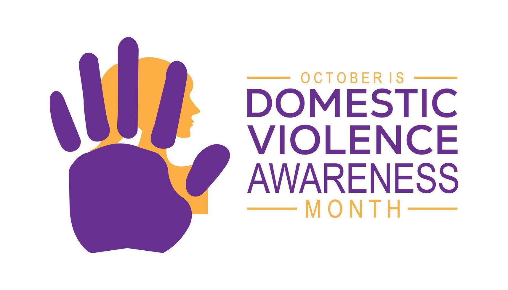 Domestic Violence Awareness Month is observed every year on October.Holiday concept background, placard, banner design template illustration background design. vector