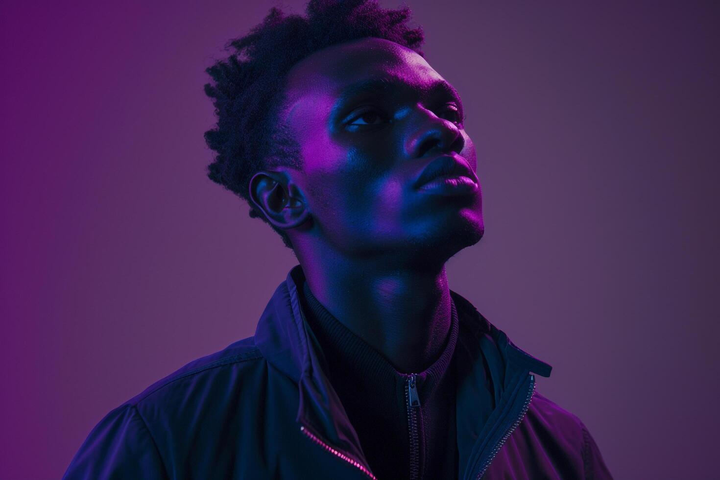 Zip up Jacket male dress withDeep purple Lifestyle Male portrait Fashion Lifestyle Males portrait Fashion Male Background photo