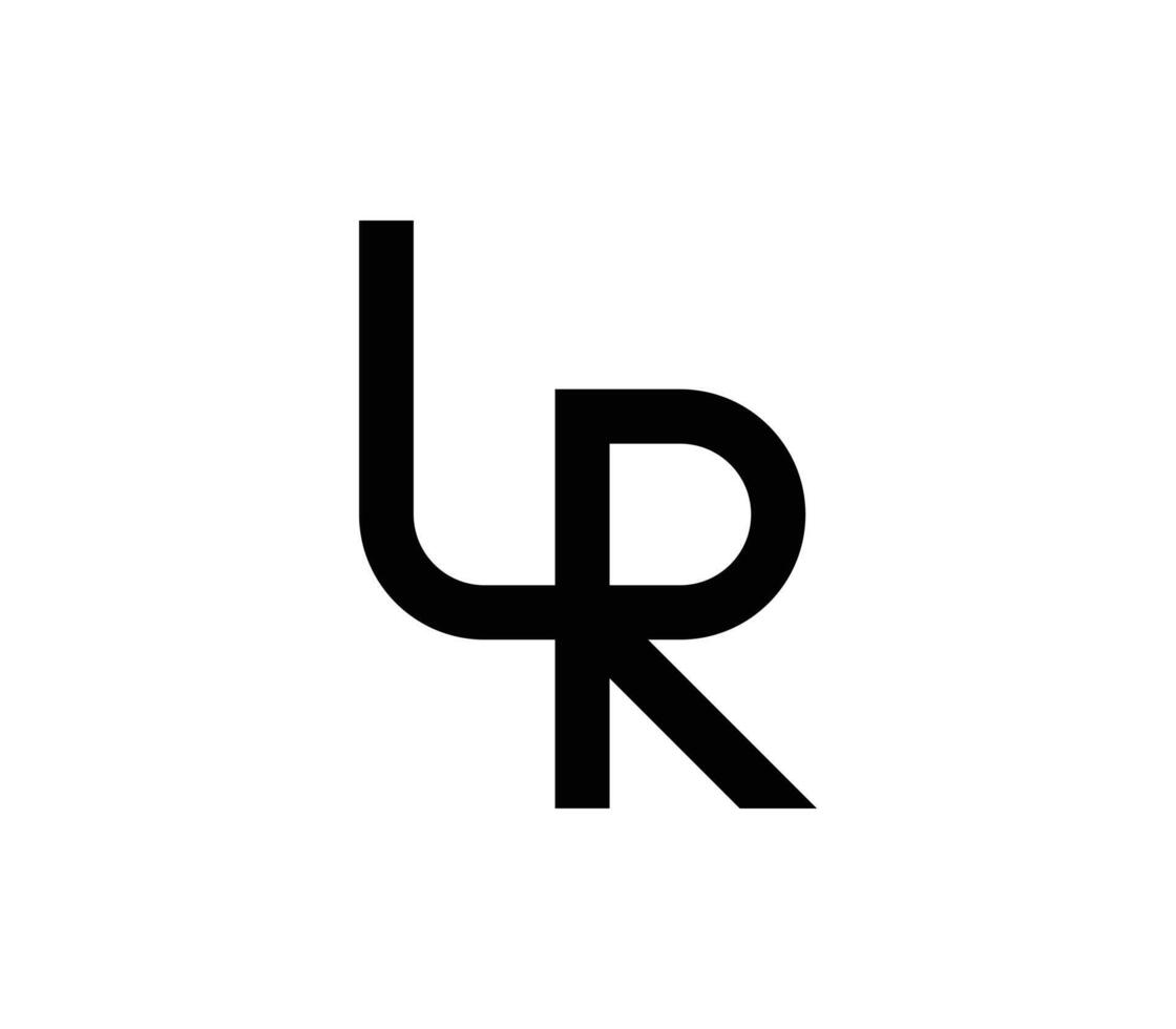 LR Monogram logo design, modern and clean logo vector