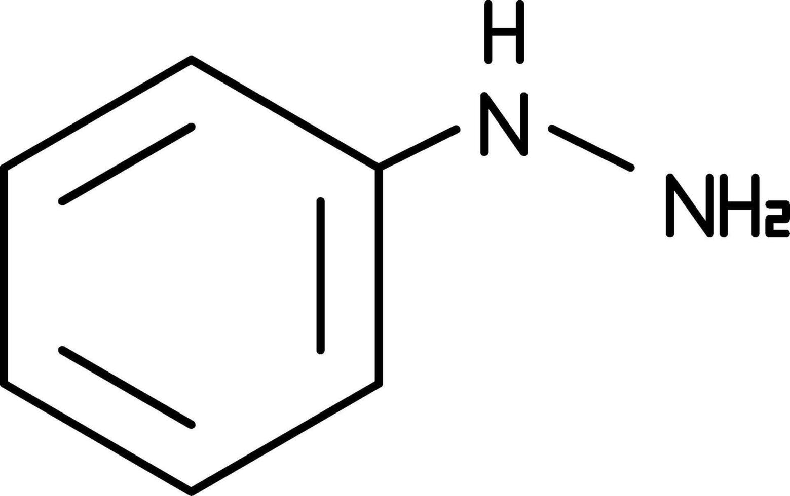 Phenylhydrazine Line Icon vector