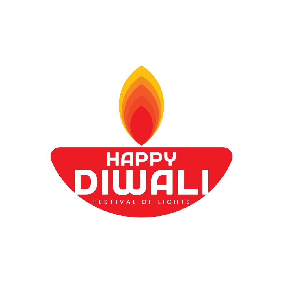Happy Diwali Greeting Card Design vector