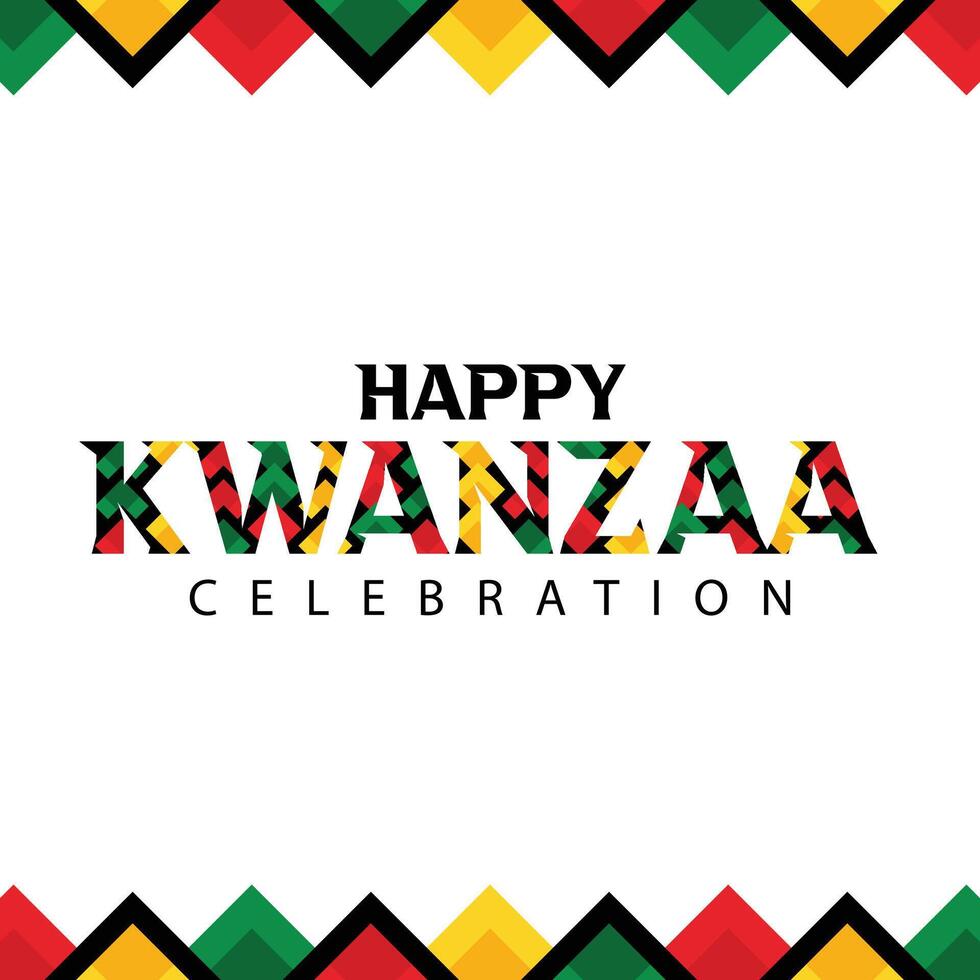 Happy Kwanzaa Poster, Banner, Background vector