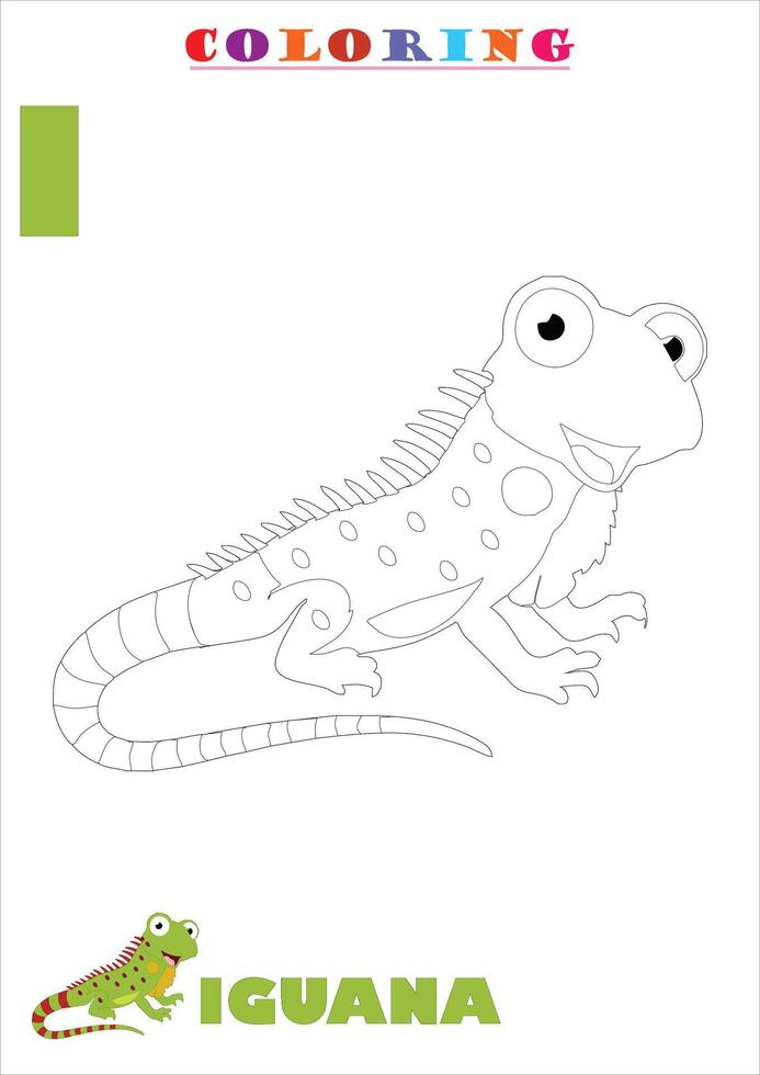I for Iguana Coloring vector