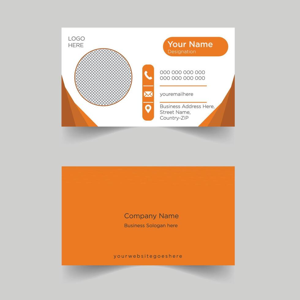 Elegant Modern Recent Creative Corporate Blue White Present Design Luaury Fleshpots Personal visiting card with company logo Clean Futuristic Double-sided Professional Business Card Template vector
