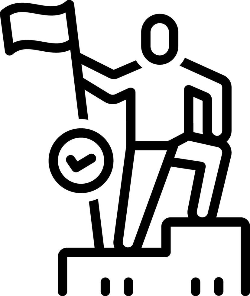 Black line icon for conguering vector