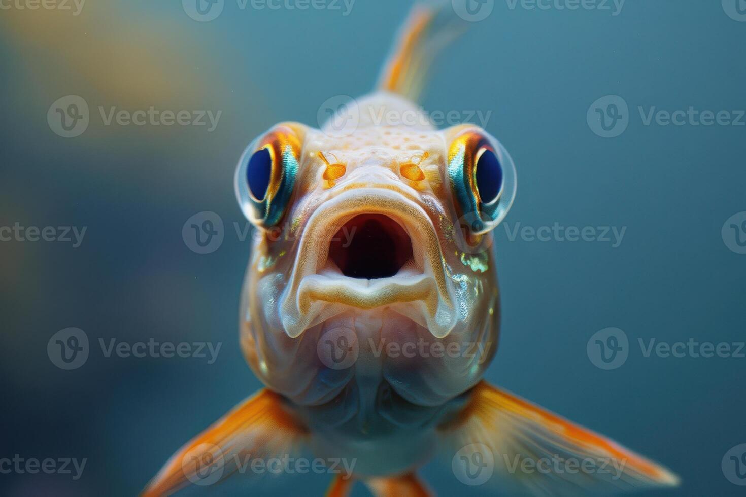 Portrait of Shocked Fish with Surprised Eyes photo
