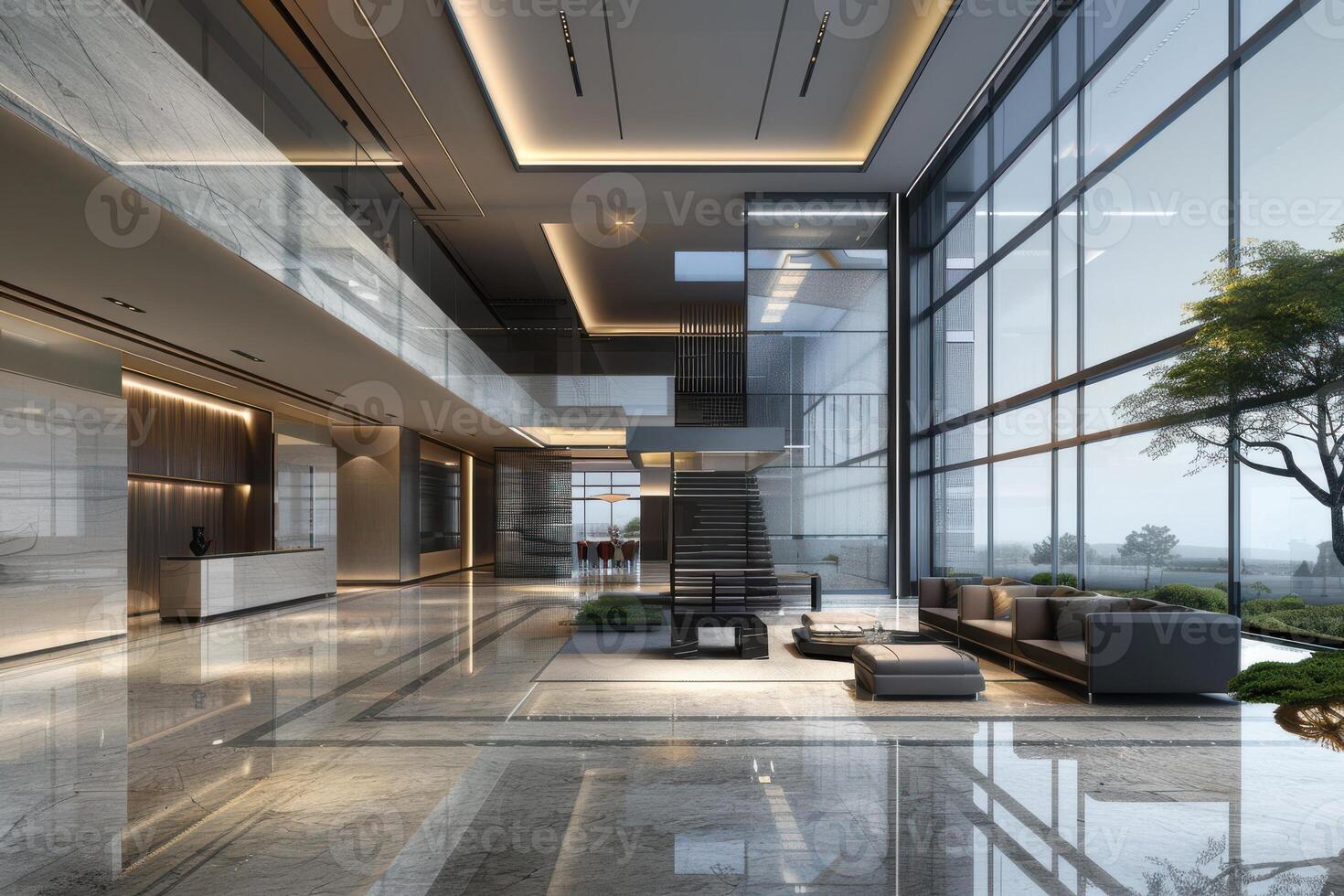 Modern Office Building Design Featuring Sleek and Innovative Architecture for a Contemporary Workspace photo