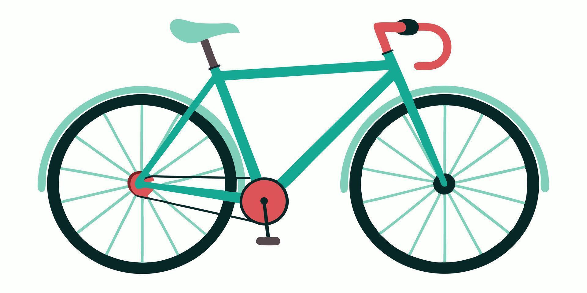 Bicycle on white background vector