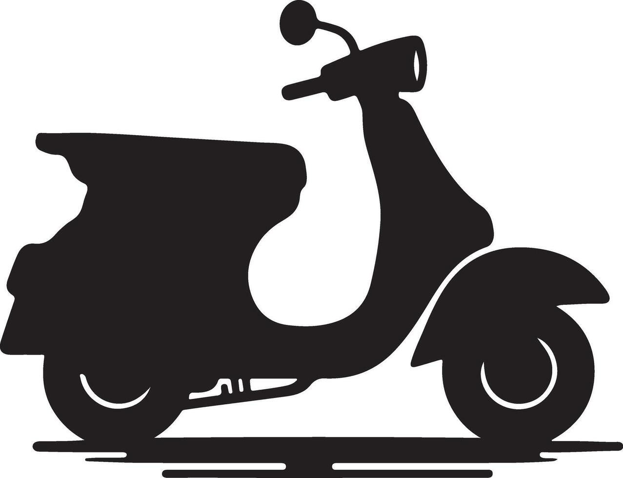 A modern and stylist scotty silhouette art and scooter icon, graphic design illustration. vector