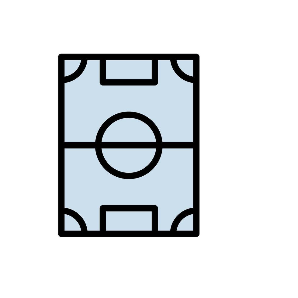 icon Flat Soccer field.Football, sport, strategy. Editable file vector