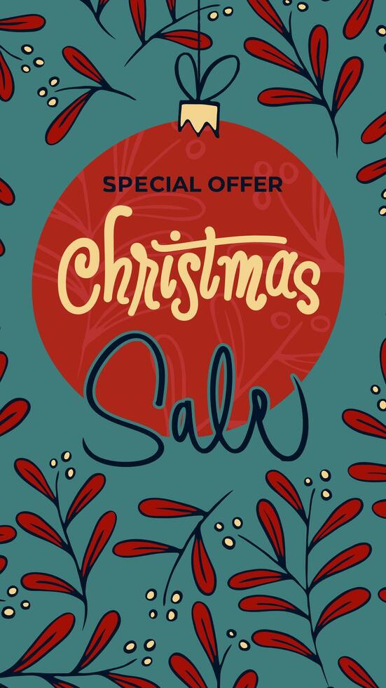 Mistletoe Garland Templates for Christmas Stories with Script Lettering vector