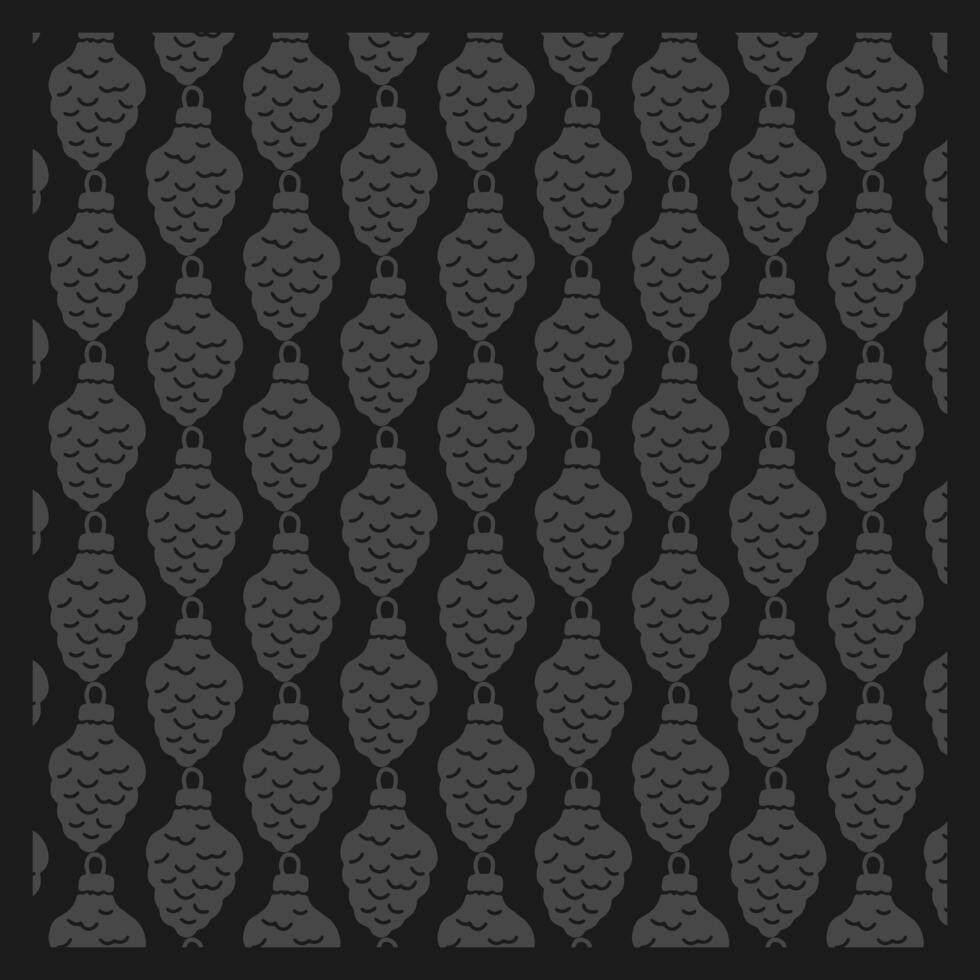 Black and Grey Leafy Pattern for Christmas vector