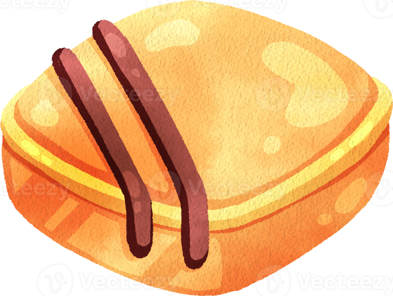 Sweet Bean Paste Nerikiri, Japanese Dessert, watercolor digital painting hand-drawn illustration png