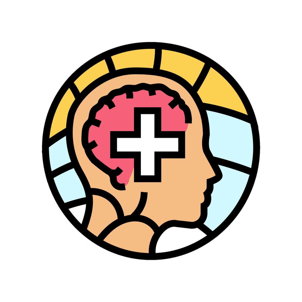 holistic healing ayurveda color icon illustration vector