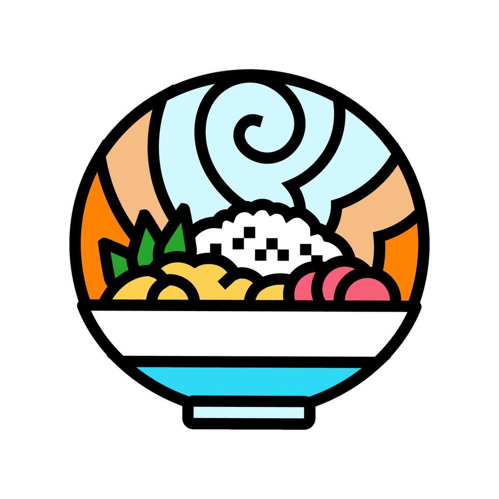 ayurvedic cooking ayurveda color icon illustration vector