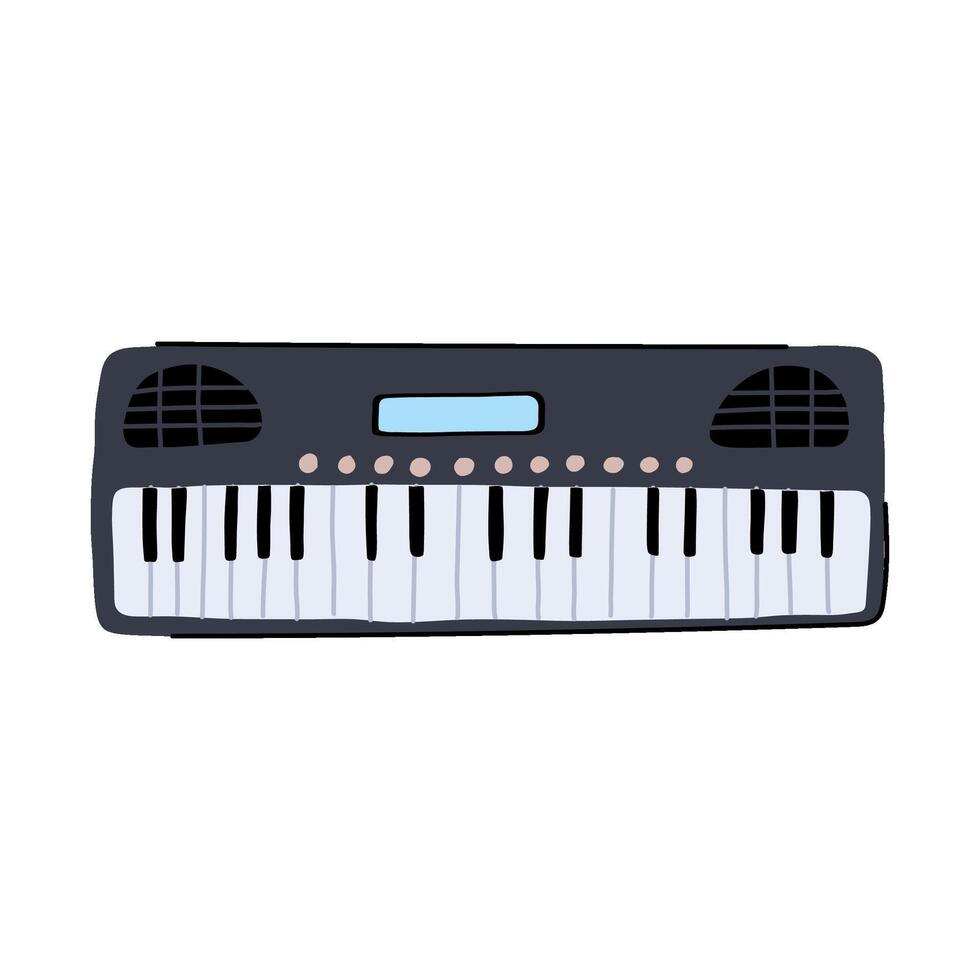 patch synthesizer cartoon illustration vector