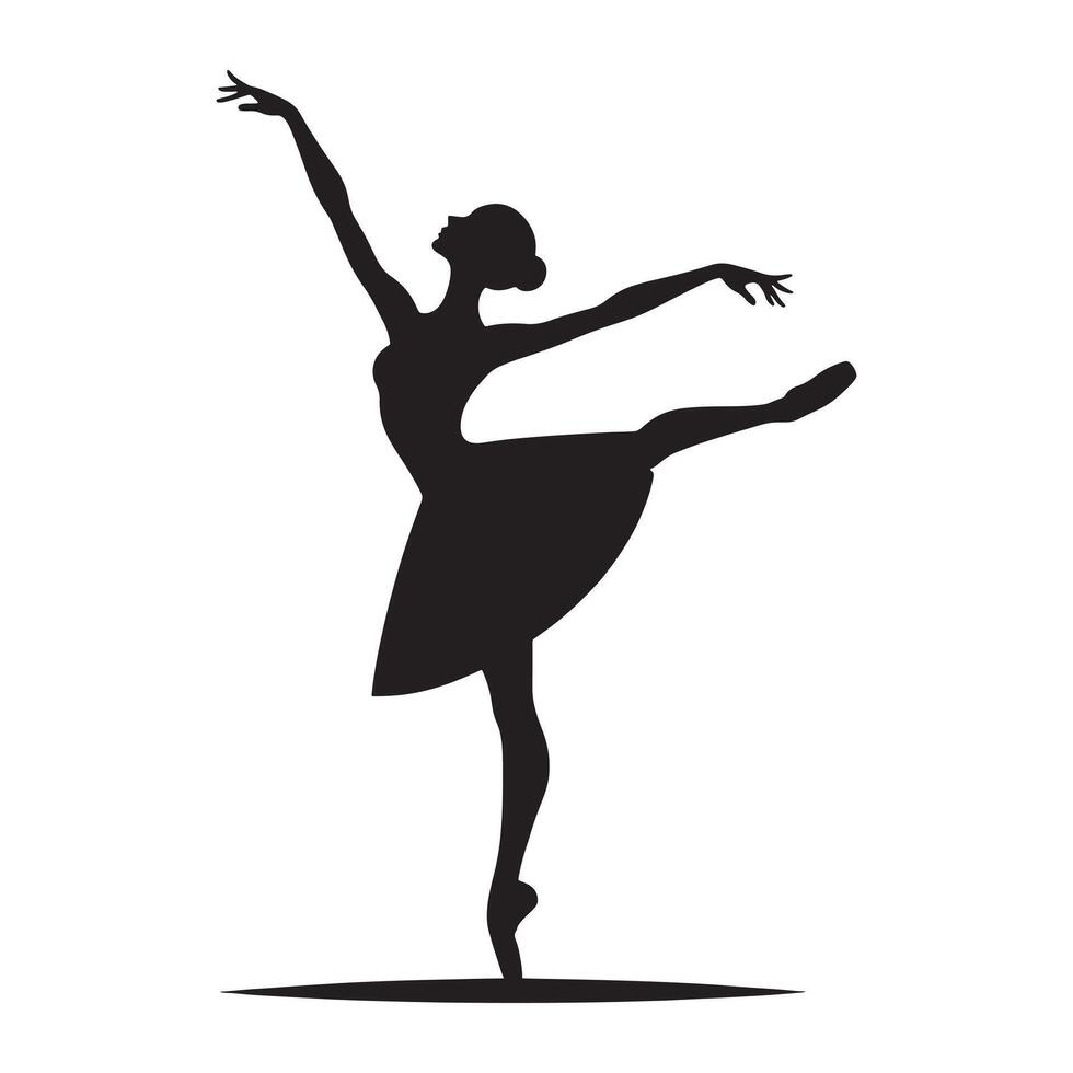 Artistic Ballet Dancer in Studio Capturing Dynamic Pose Highlighting Professional Precision and Movement Grace vector