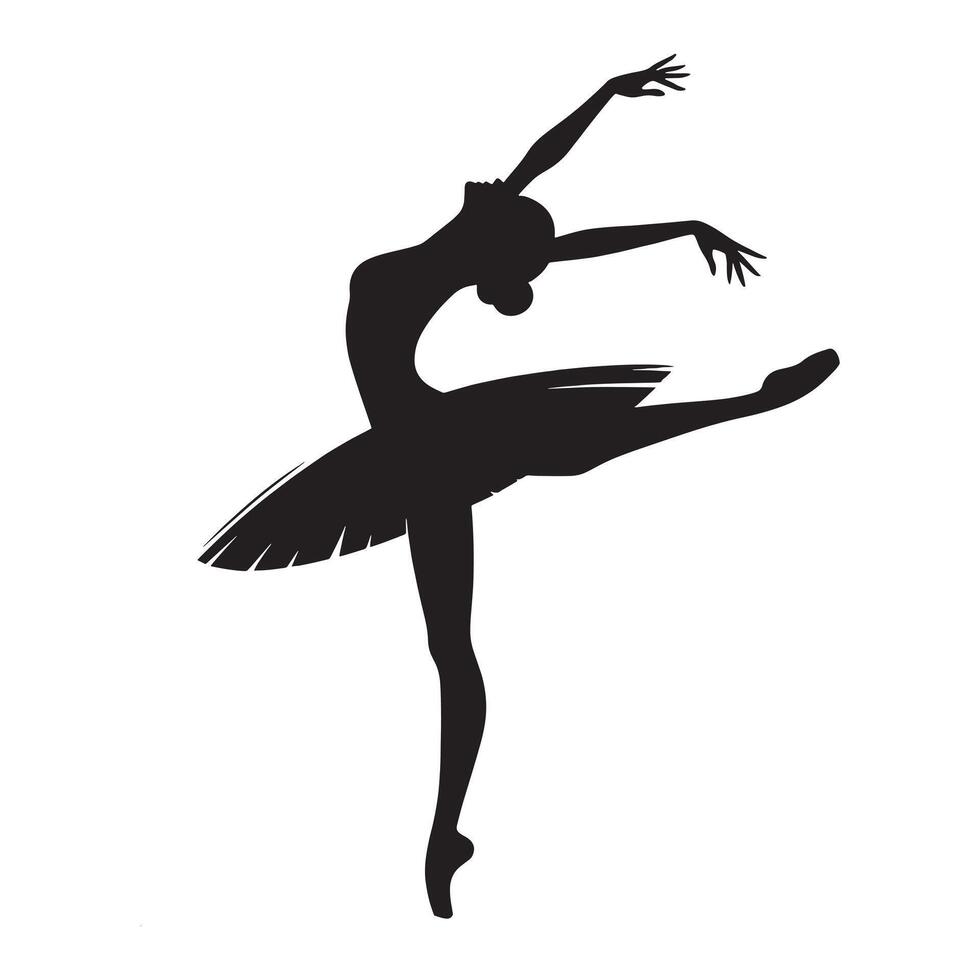 Female Ballet Dancer Performing a Sophisticated Pose in Artistic Studio Setting Capturing Ballet Elegance and Professional Grace vector