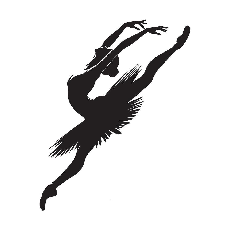 Professional Ballet Artist Performing a Fluid and Delicate Pose Showcasing Refined Ballet Technique in a Studio Setting vector