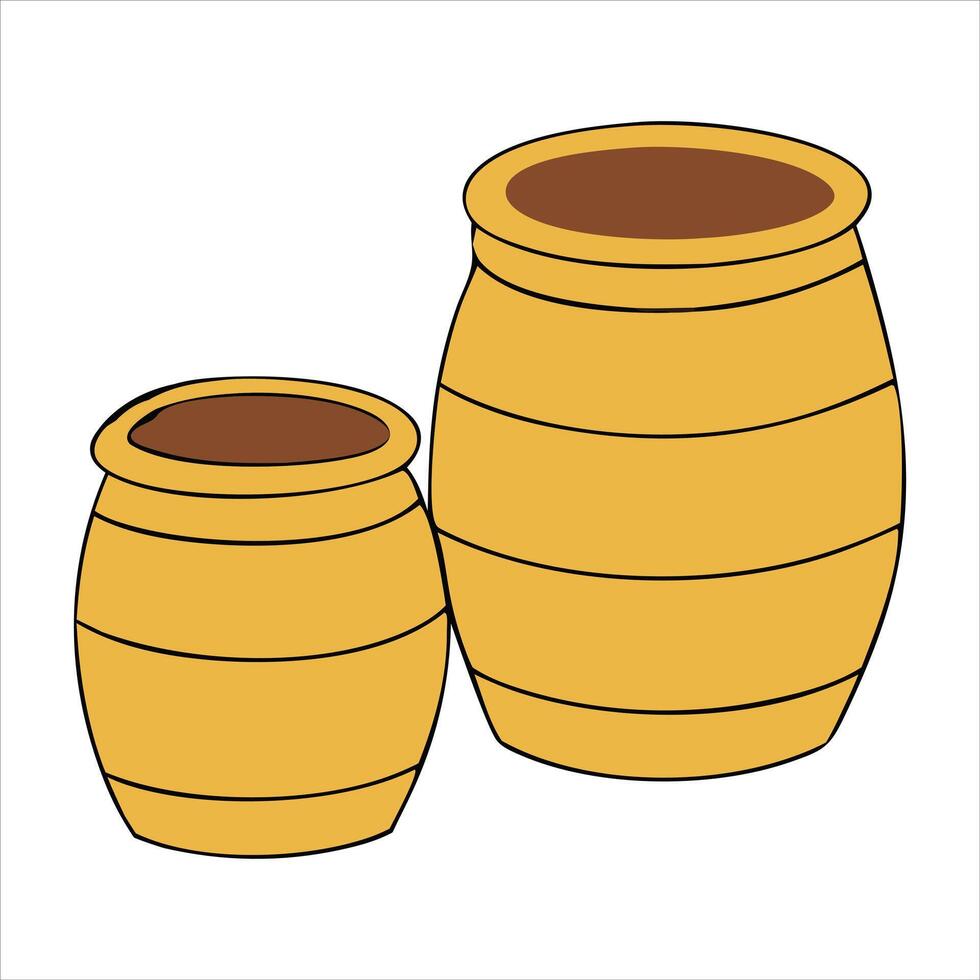 Flat design of bee carrying honey pot and honey bottle mascot set vector