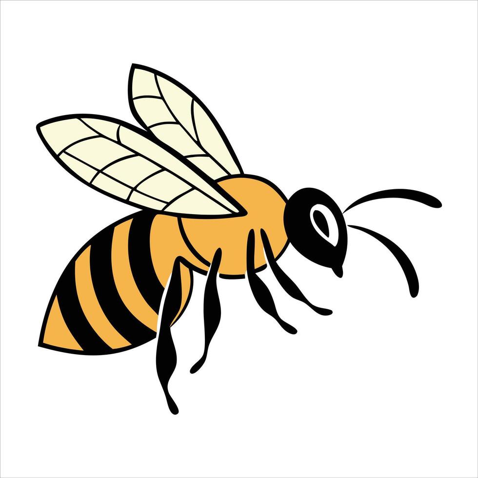 Cute Cartoon Bee Illustration vector