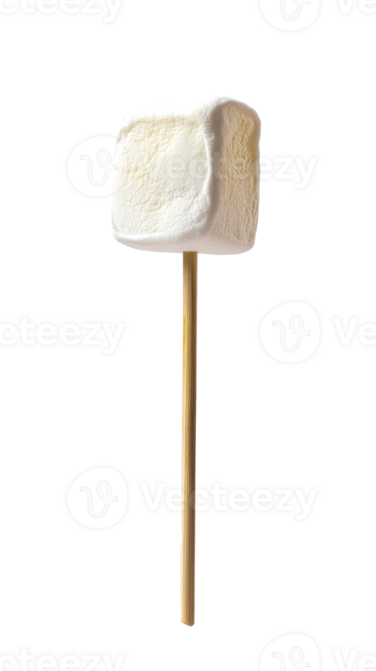 marshmallow on stick isolate on transparent background png